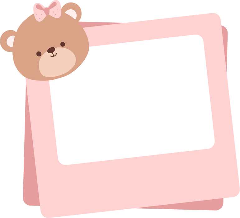 cute teddy bear note