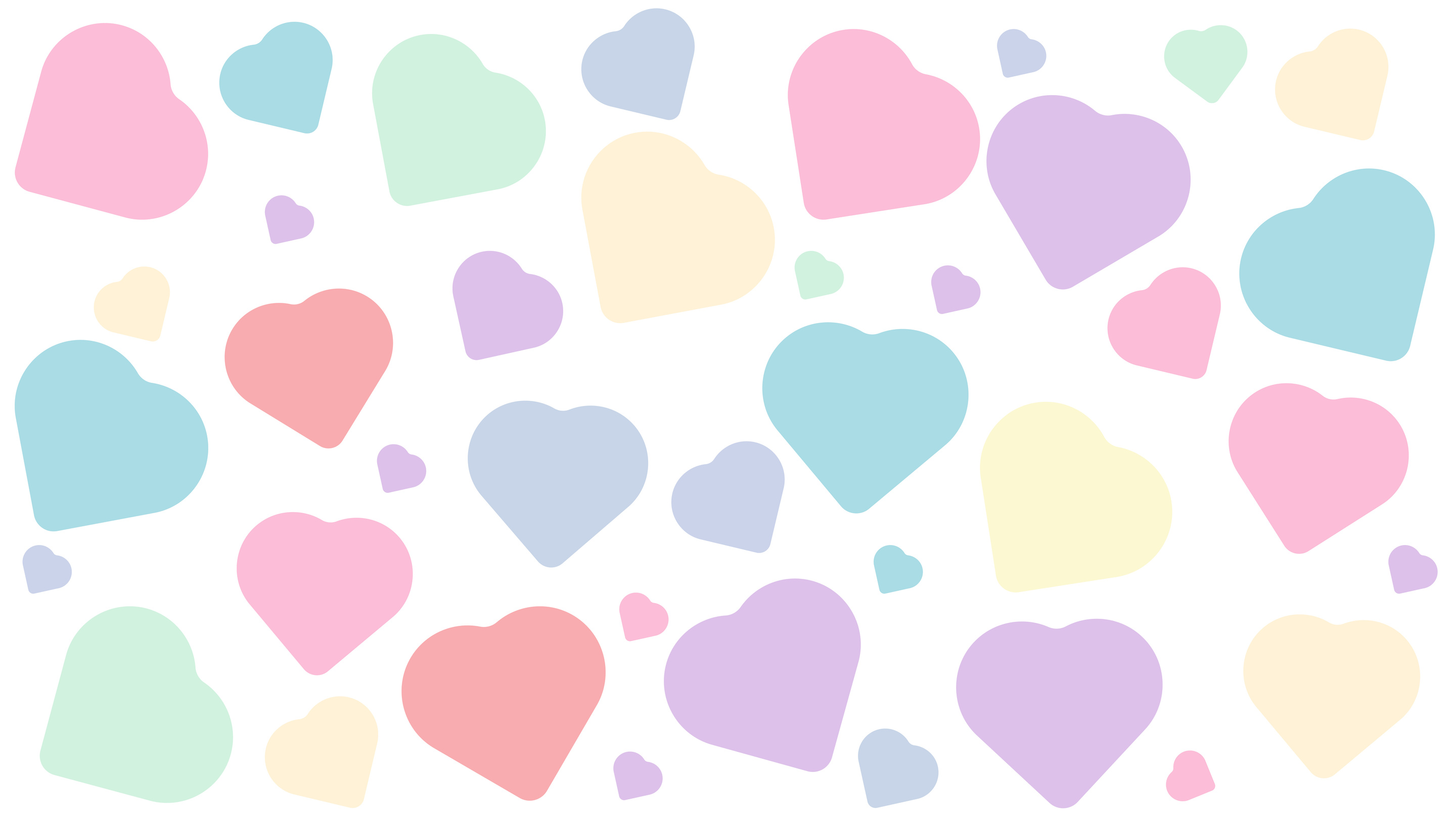 cute pastel heart shape background