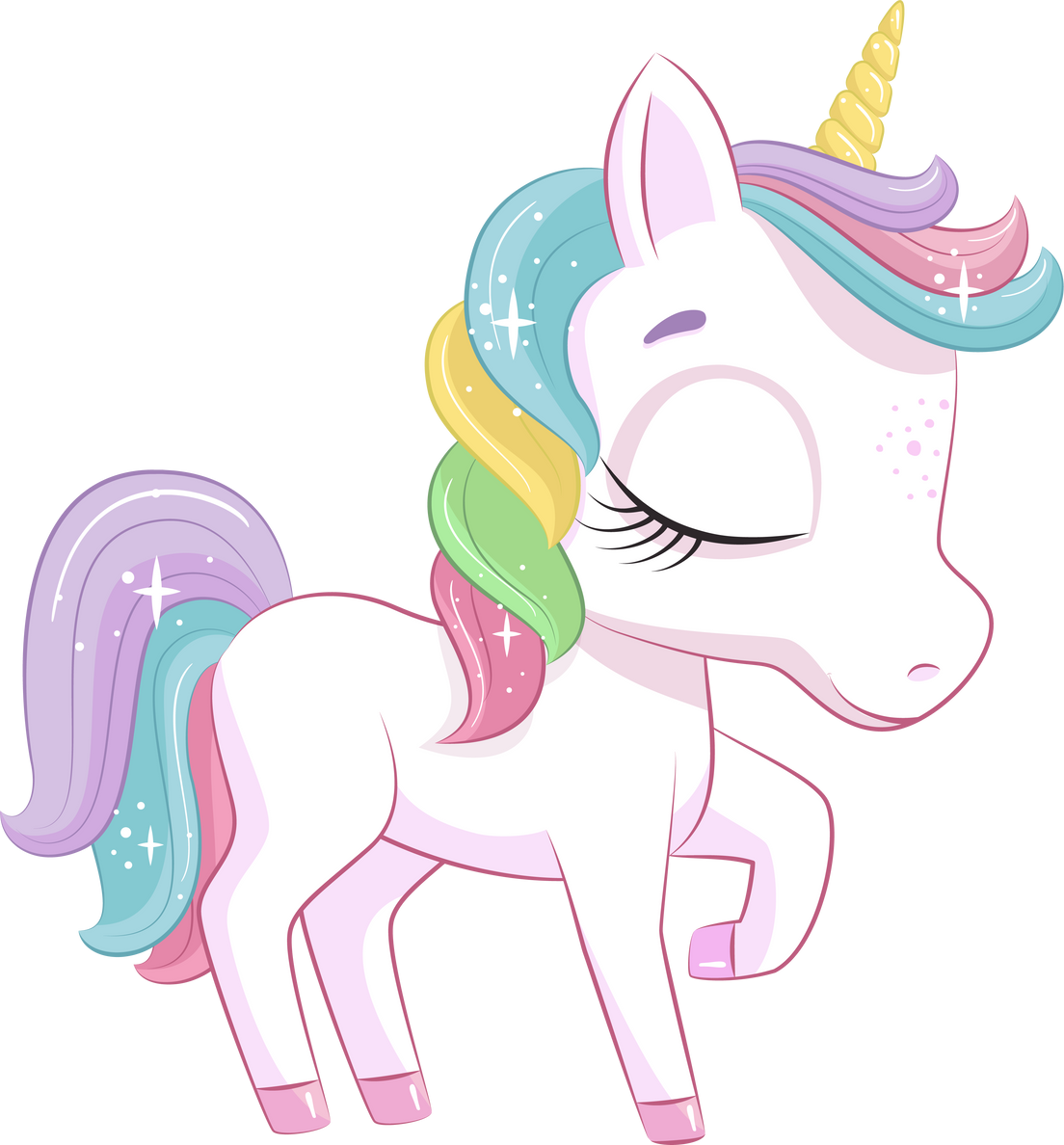 Cute baby unicorn illustration - 8