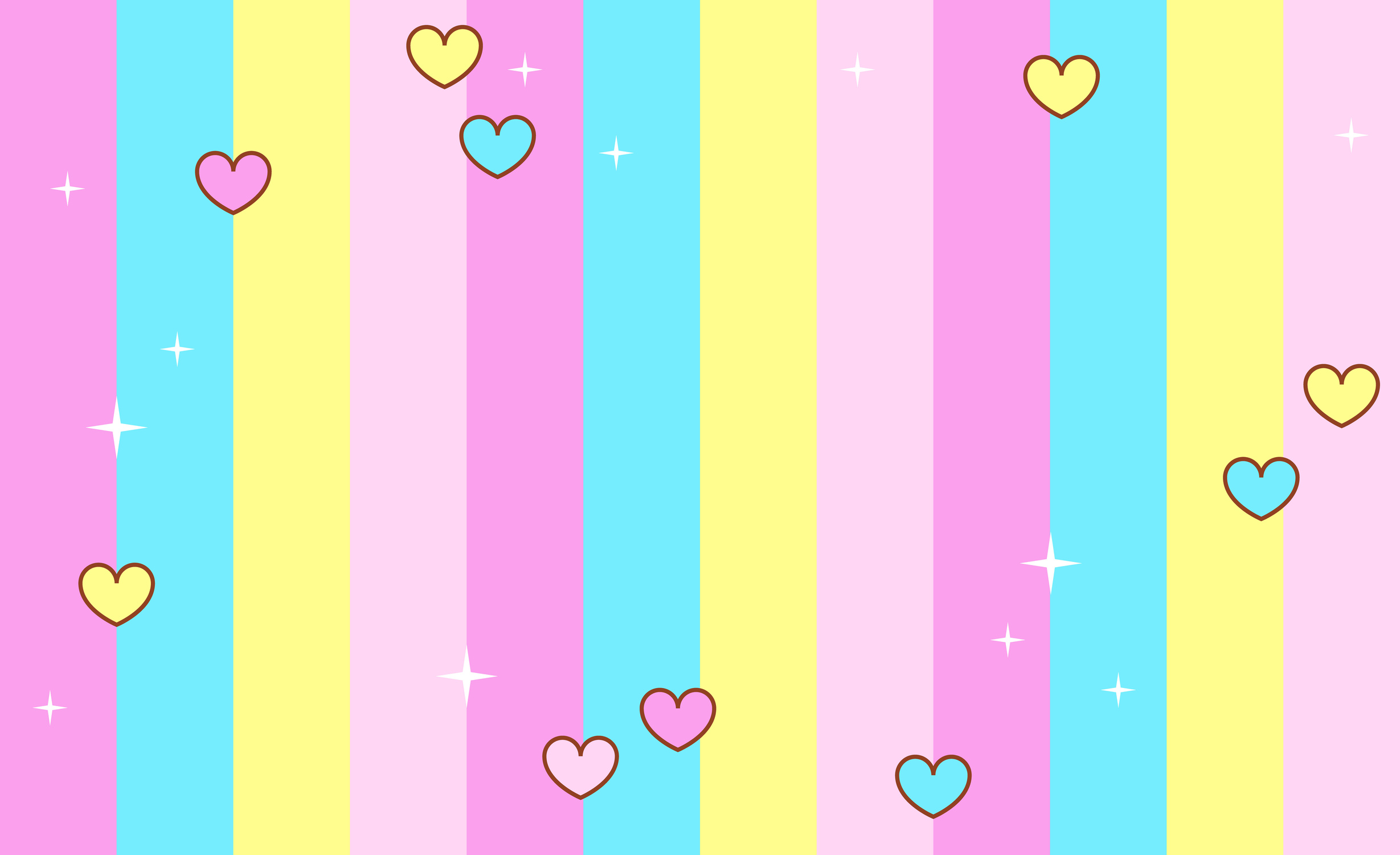 Abstract bright background with hearts. Abstract cute background