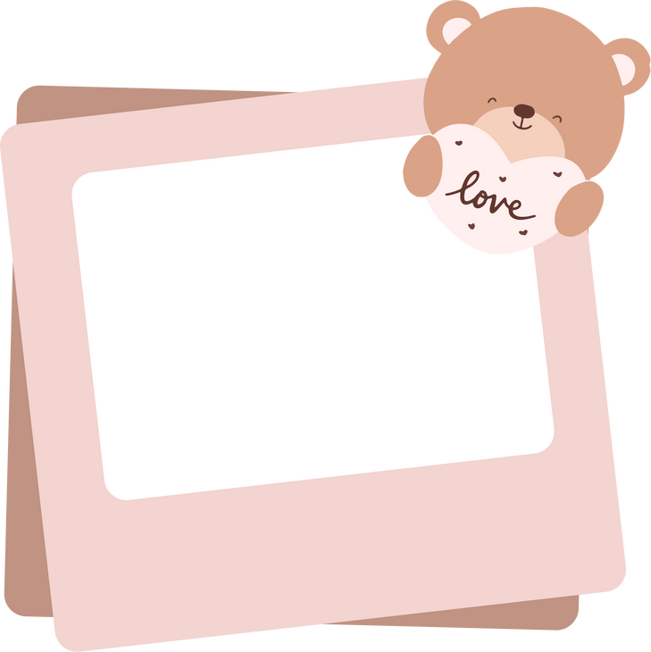cute teddy bear note