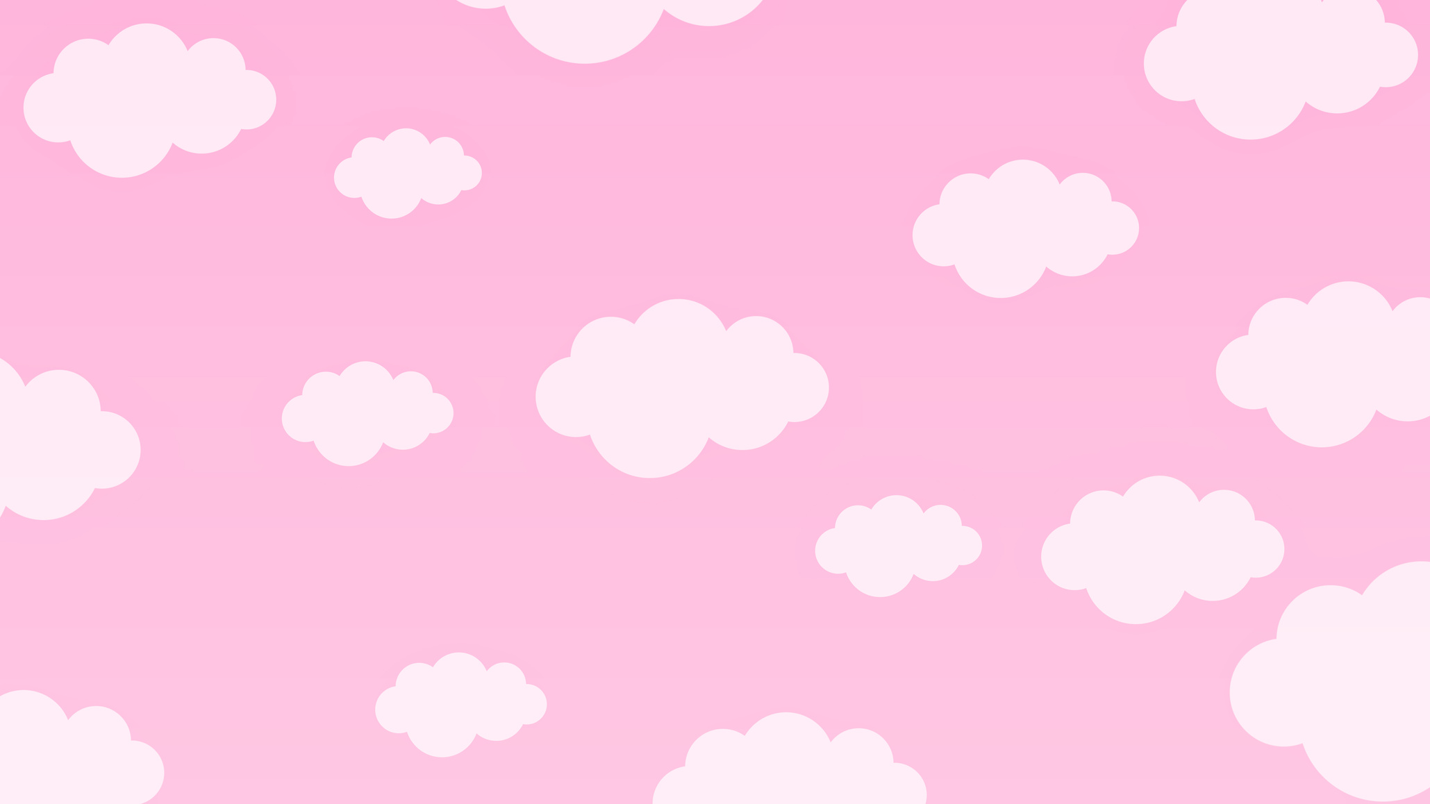 White Clouds on Pink Background