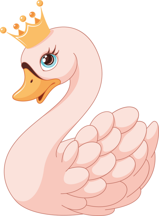 Illustration Cute Swan Princess